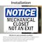 Signmission Mechanical Closet Not An Exit, 10 in W x Rectangle, Vinyl Decal OS-2PACK-NS-D-710-L-14168 - alternate 2